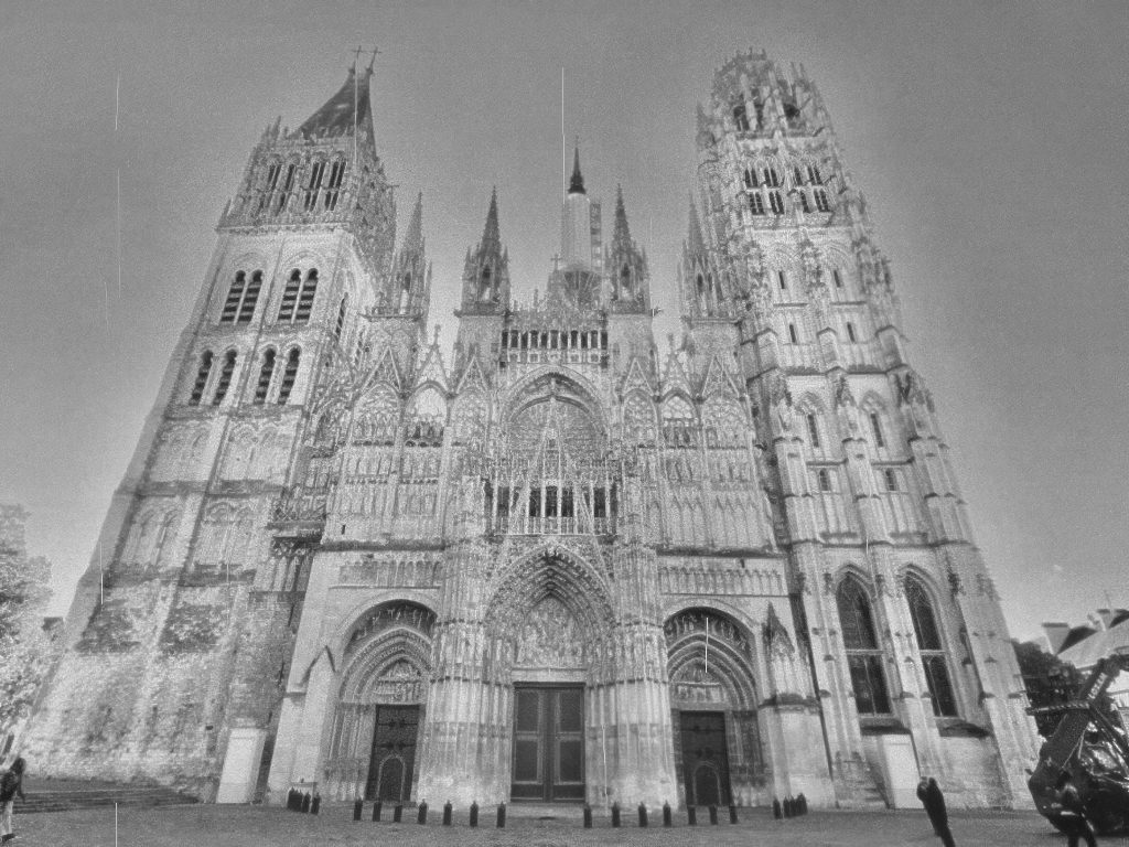 Vintage Photograph of West Facade Rouen Cathedral